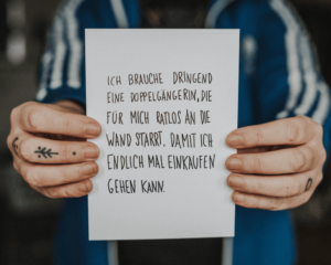Postkarte Doppelgaengerin